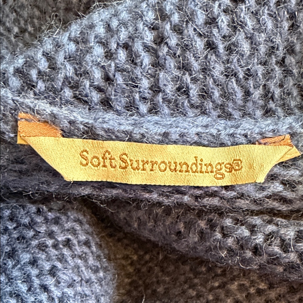 Blue Long Open-Front Women's Sweater Cardigan - Picture 7 of 12